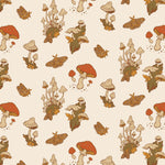 Load image into Gallery viewer, Mushrooms Cream by Birch Fabrics  - Organic Cotton Poplin
