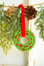 Load image into Gallery viewer, Wool Wreath Ornament
