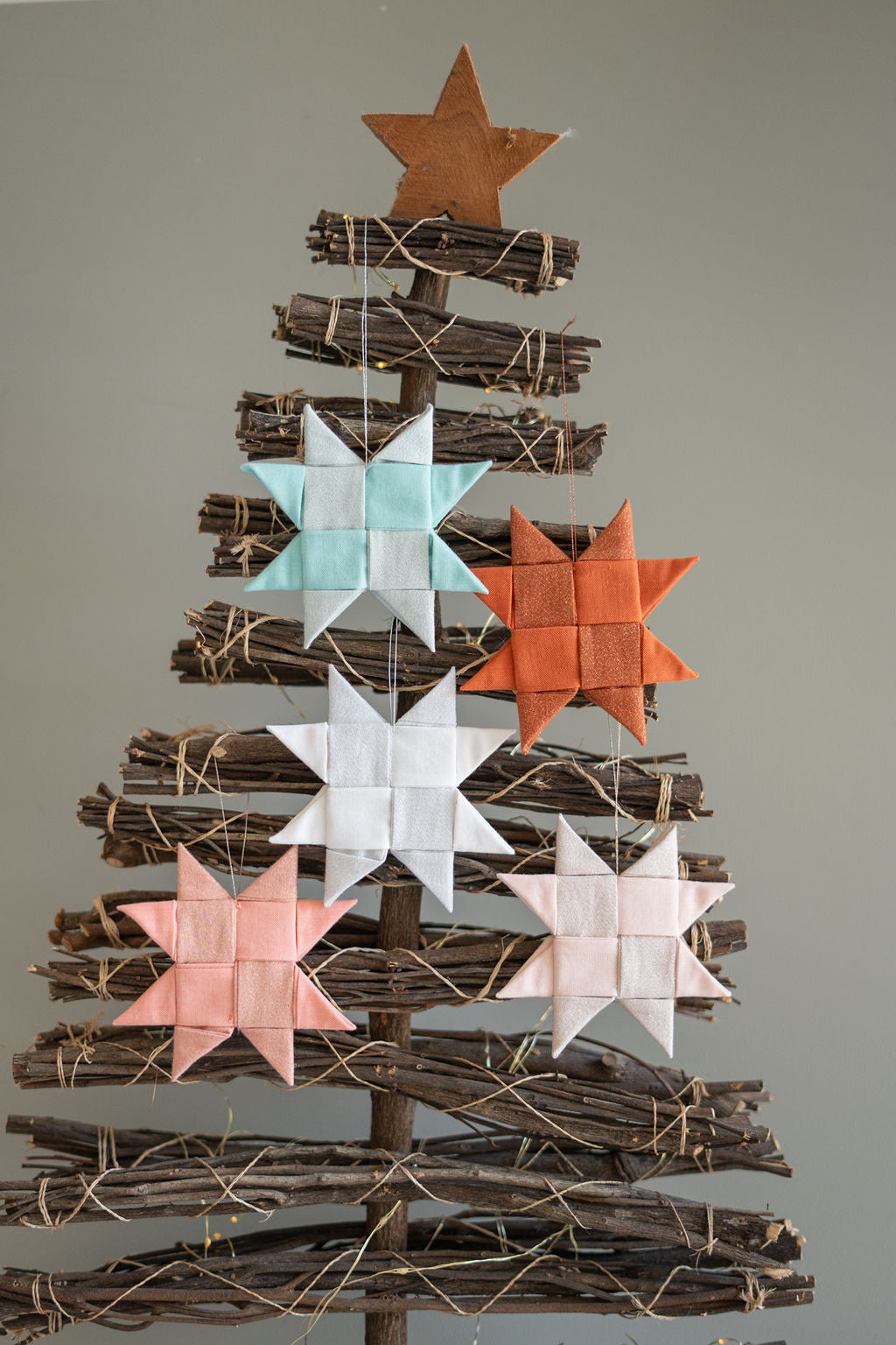 Large Folded Fabric Star