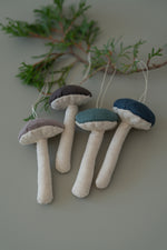 Load image into Gallery viewer, Linen Fabric Mushroom Ornament
