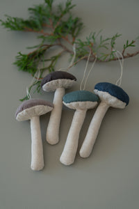 Linen Fabric Mushroom Ornament
