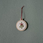 Load image into Gallery viewer, Hand embroidered holiday ornament
