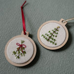 Load image into Gallery viewer, Hand embroidered holiday ornament

