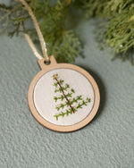 Load image into Gallery viewer, Hand embroidered holiday ornament
