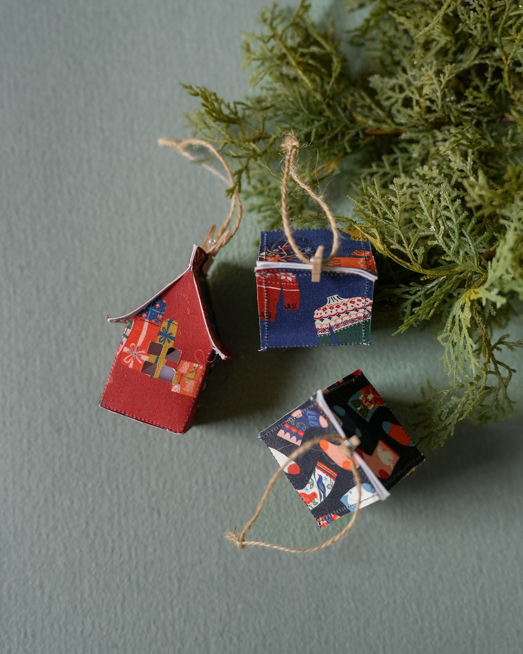 Holiday Fabric House Luminary