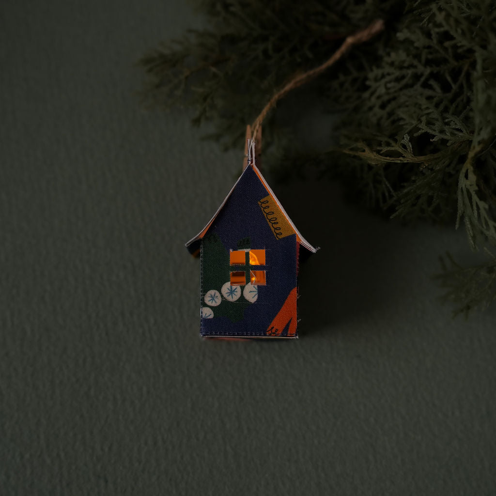 Holiday Fabric House Luminary