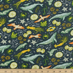 Load image into Gallery viewer, Marine Deep Blue by Birch Fabrics  - Organic Cotton Poplin
